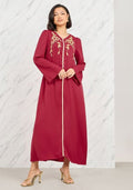 Maroon Jalbab Abaya | SHEIN