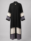 Trendy Color-Block Abaya UAE