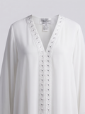 Floral Embroidered Coat Abaya | Tally Taylor USA