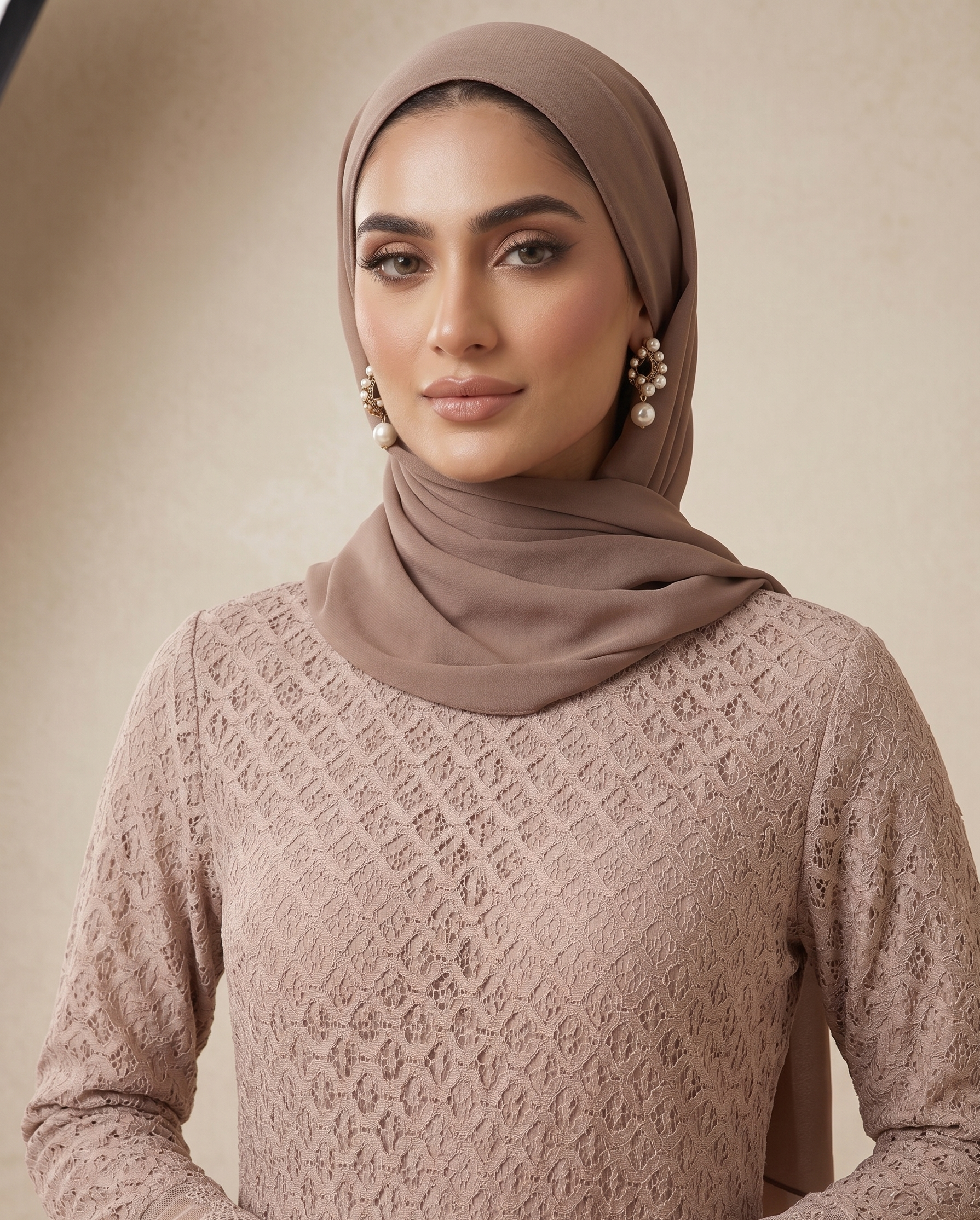 Lace Bodice Mauve Elegance
