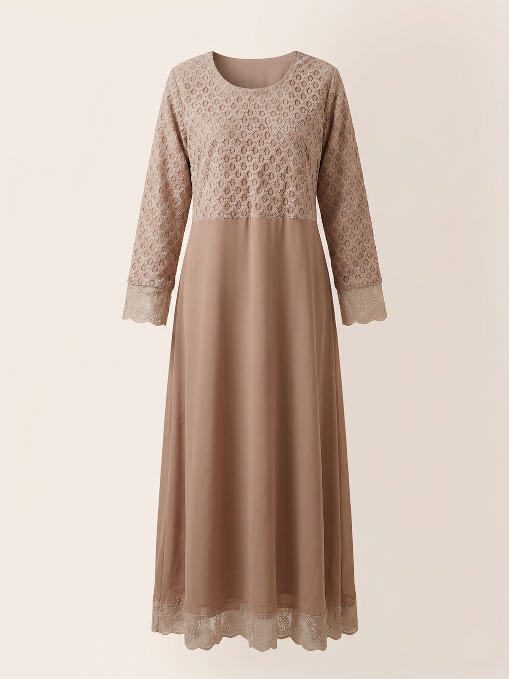 Lace Bodice Mauve Elegance