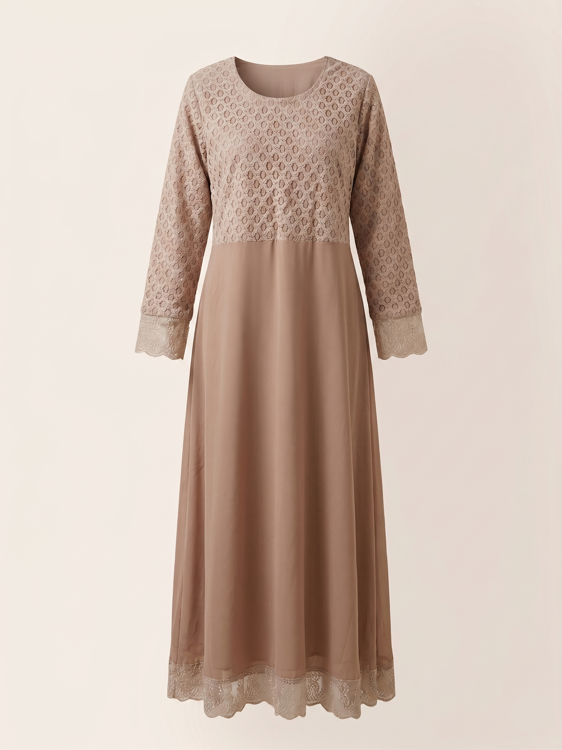 Lace Bodice Mauve Elegance