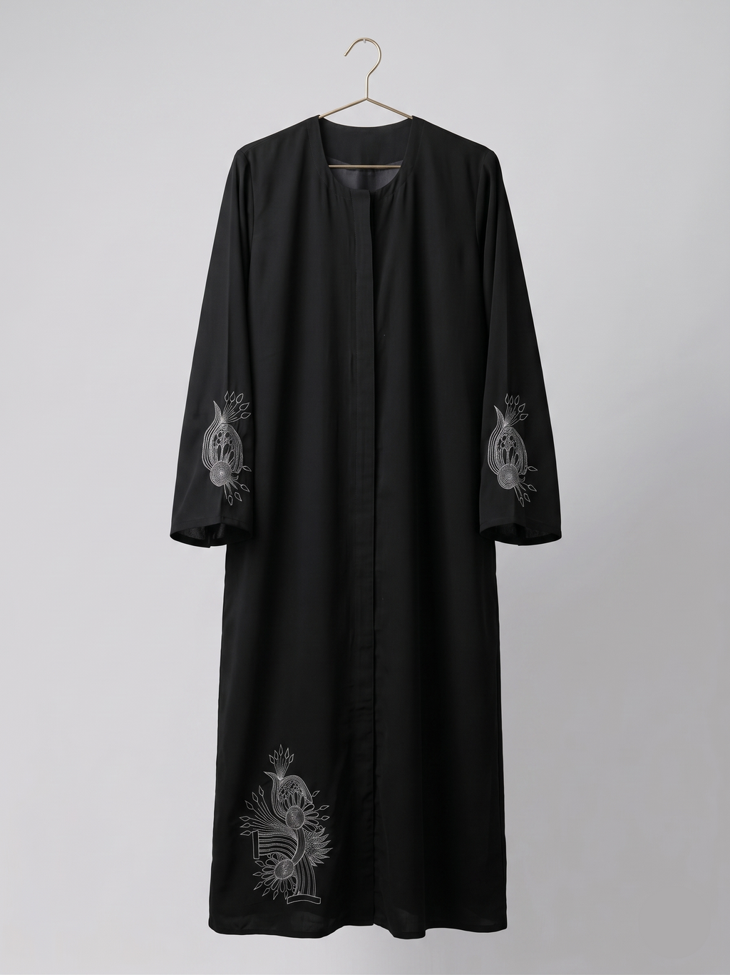 Embroidered Black Abaya