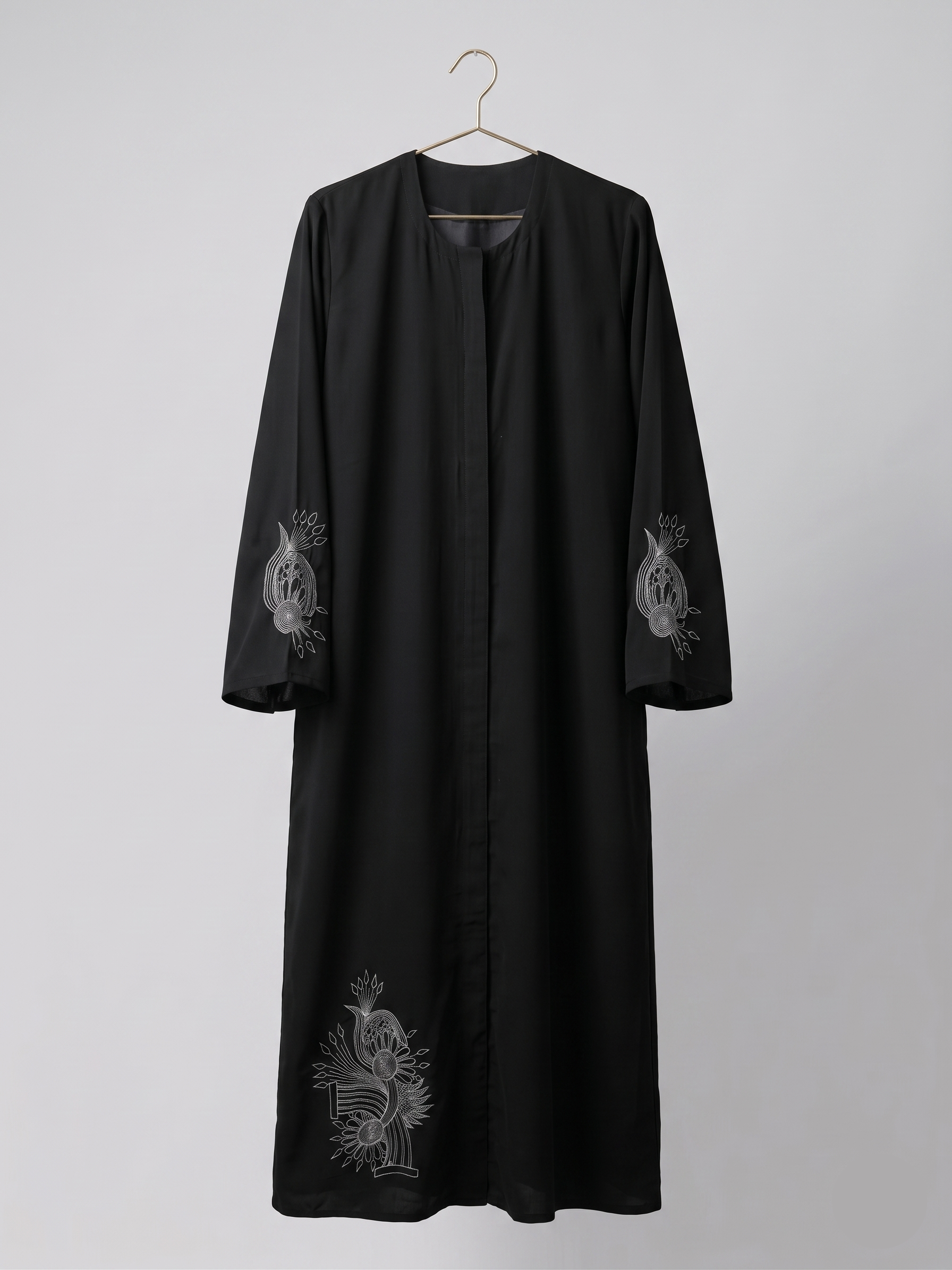 Embroidered Black Abaya