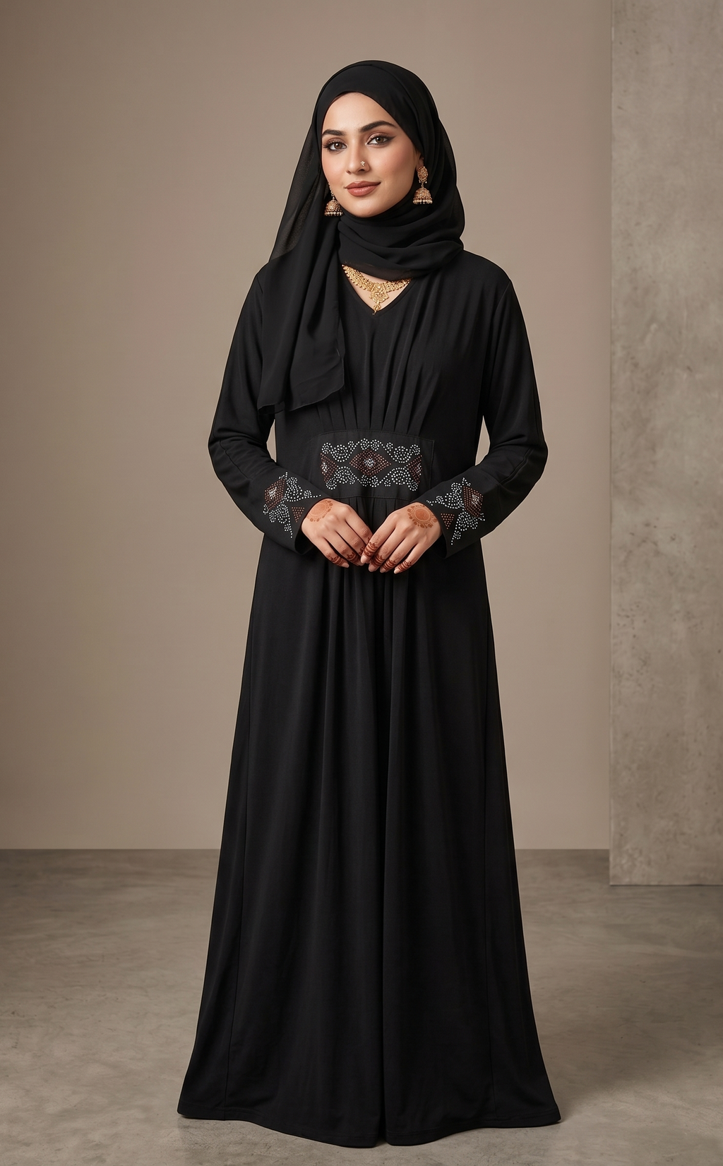 Jersey Pleated Abaya