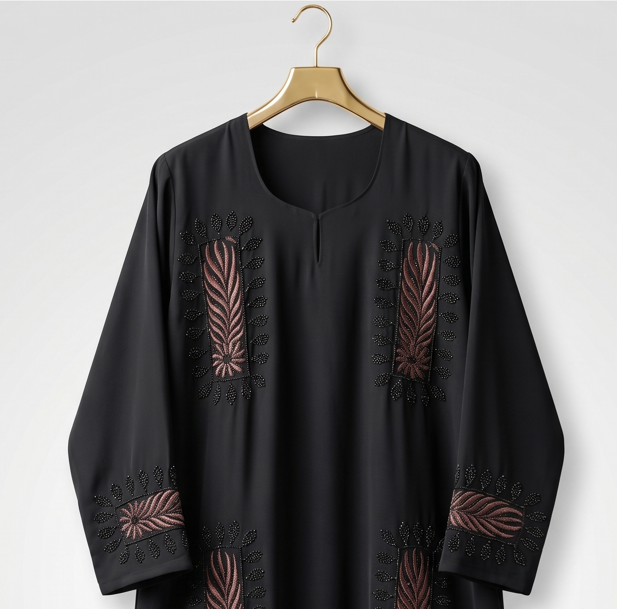 Black Embroidered Abaya UAE