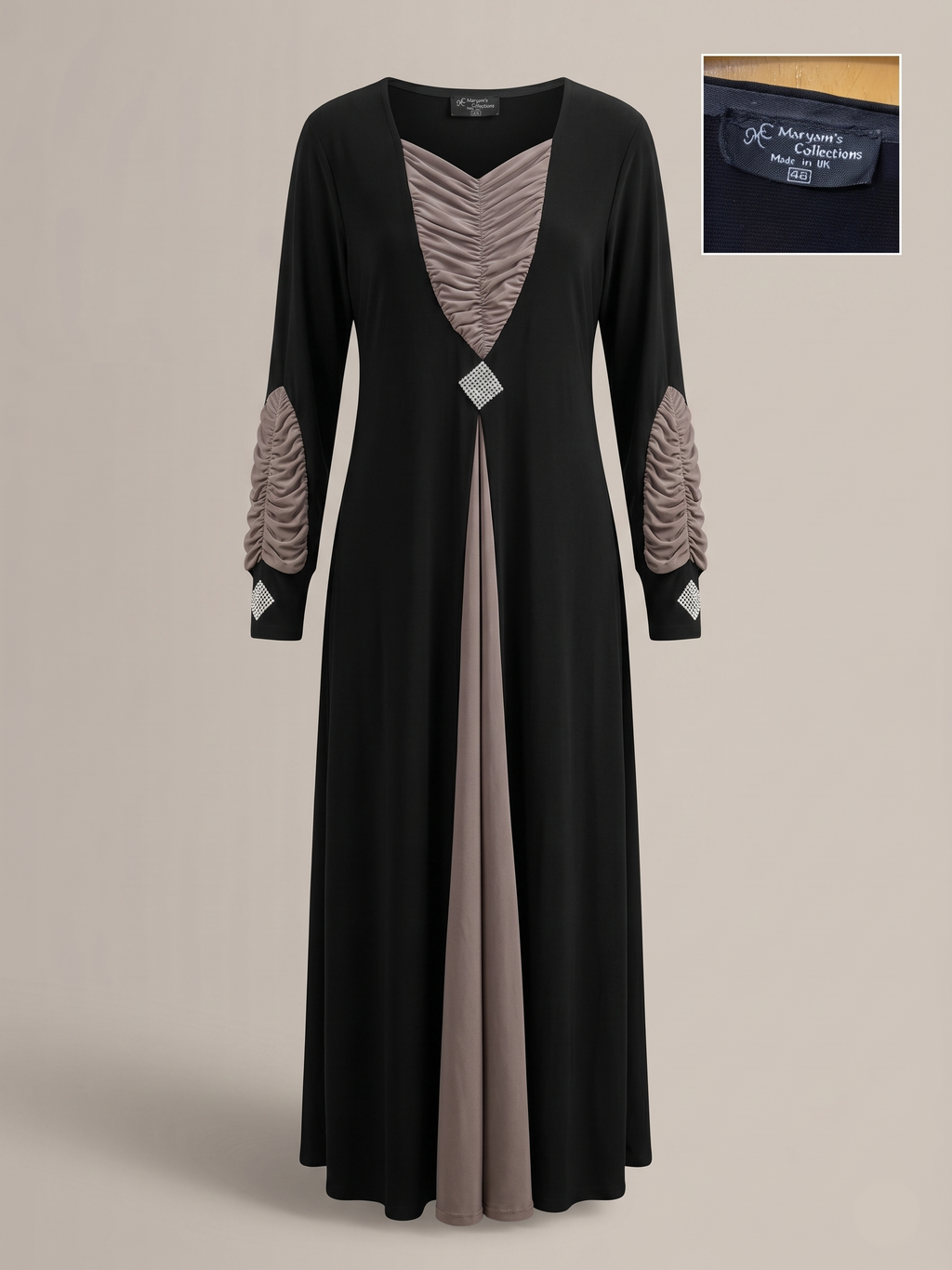 Jersey Ruched Abaya | Maryam's Collection