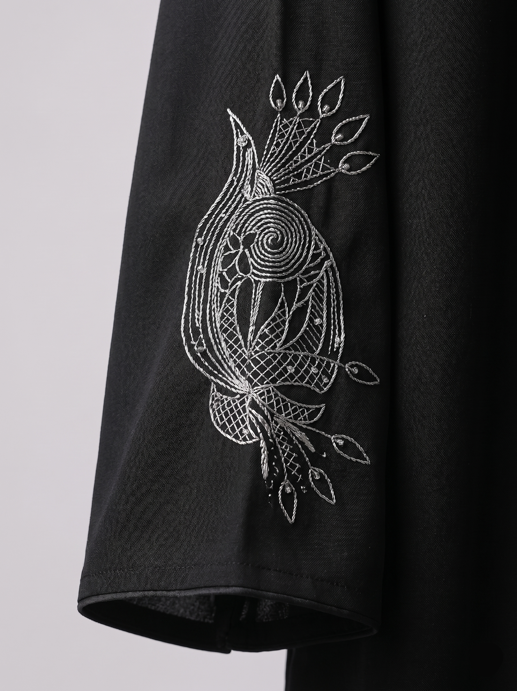 Embroidered Black Abaya