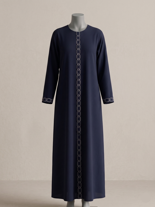 Black Embroidered Abaya