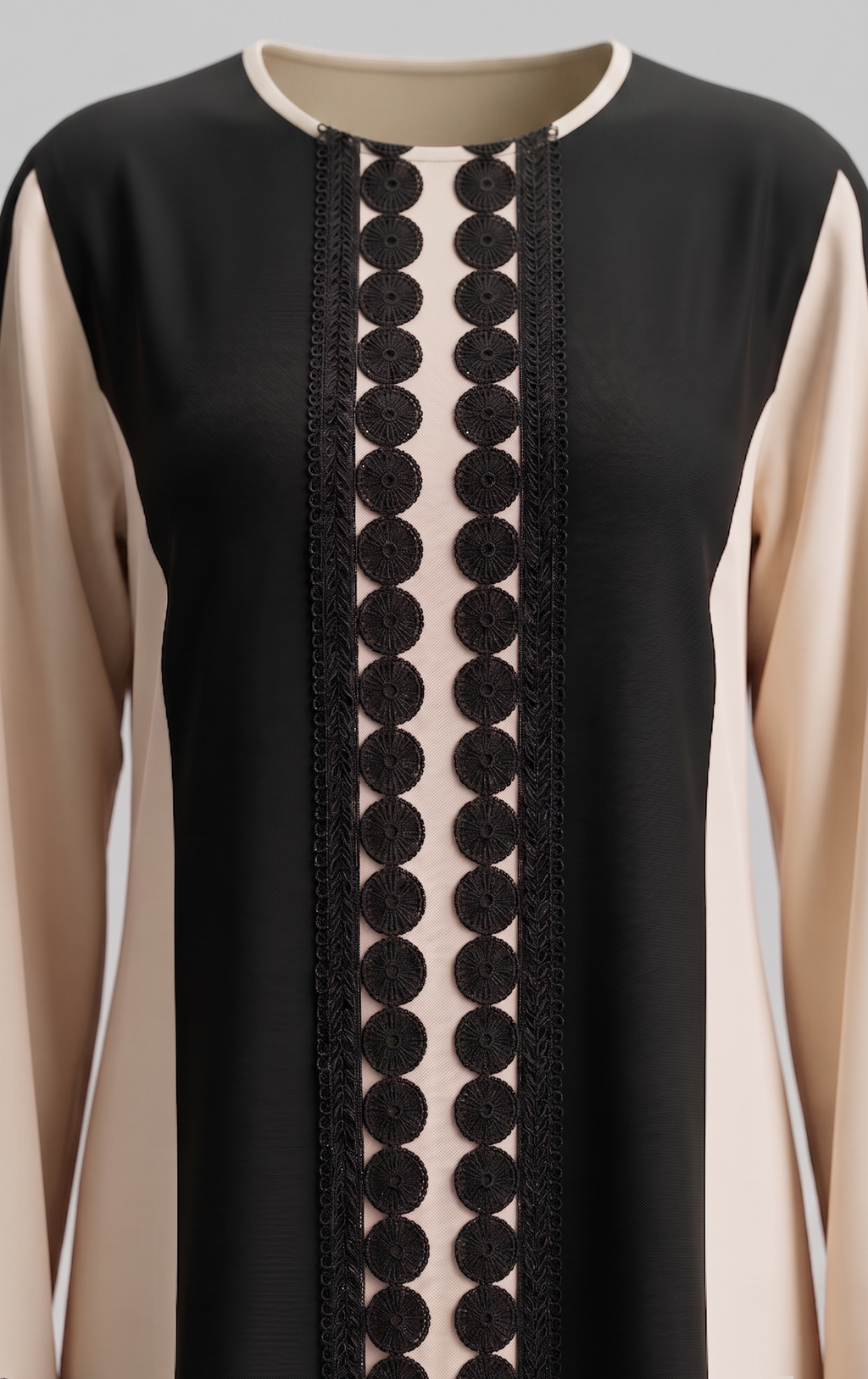 Chic Color-Block Abaya
