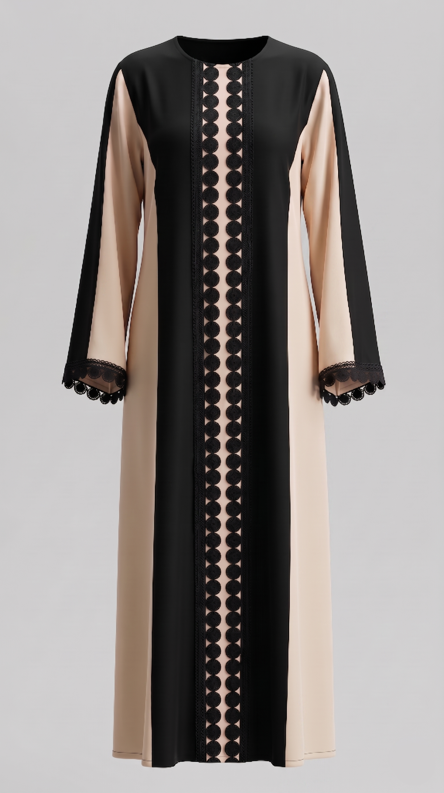 Chic Color-Block Abaya