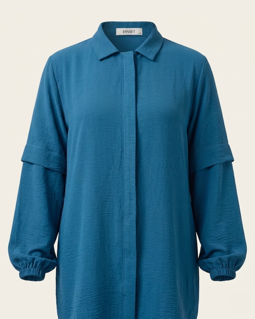 Blue Crepe Abaya | Janset