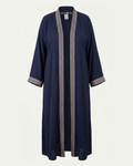 Embroidered Navy Crepe Abaya | Bedoon Esm KSA