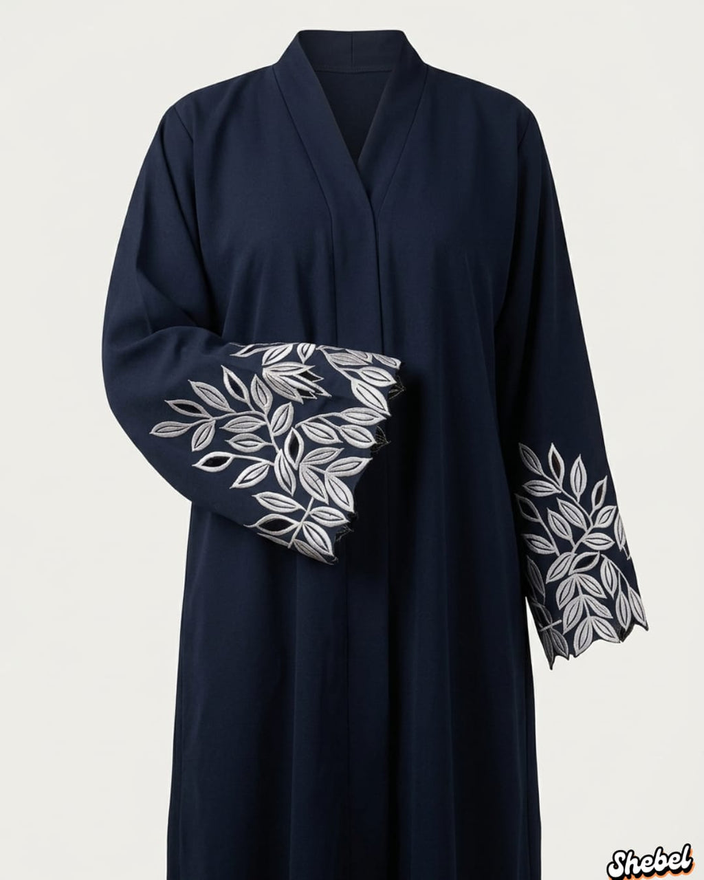 Navy Embroidered Abaya