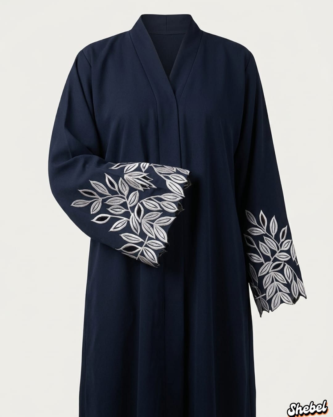 Navy Embroidered Abaya