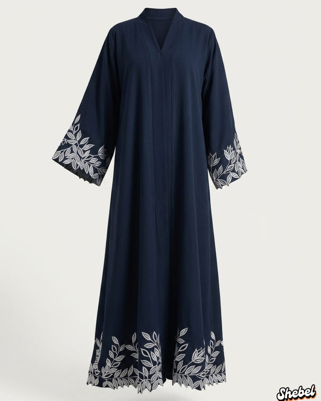Navy Embroidered Abaya