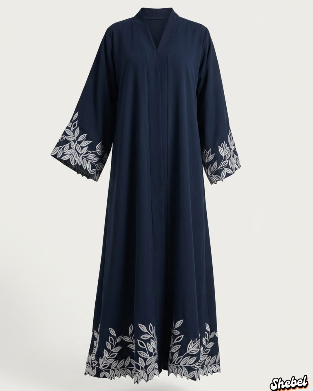 Navy Embroidered Abaya