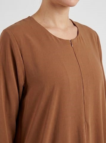 Minimalist Camel Brown Abaya |  WAHAT
