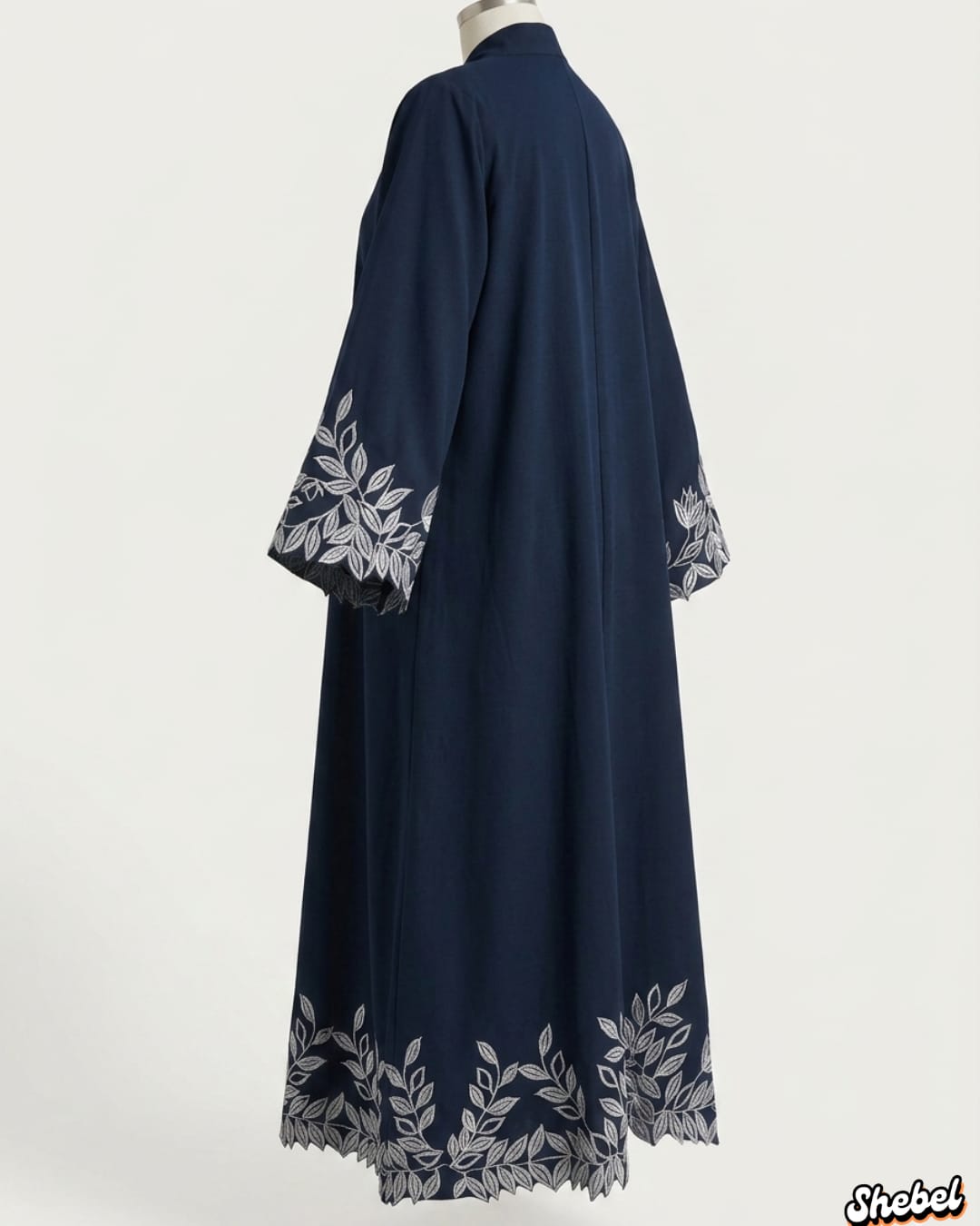 Navy Embroidered Abaya